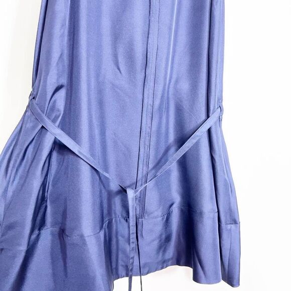 RAG & BONE Dress Navy Blue Drop Waist Silk Midi Sleeveless Womens XS - Picture 11 of 12